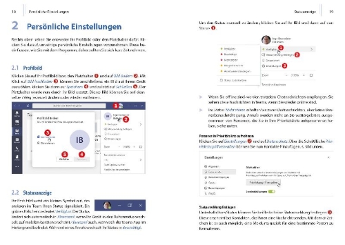 Buchcover und Innenansicht für das Buch: Microsoft Teams - Die Anleitung für Einsteiger im Homeoffice
