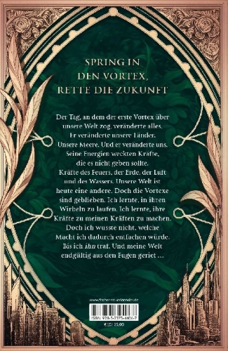 Buchcover und Innenansicht für das Buch: Vortex - Der Tag, an dem die Welt zerriss Schmuckausgabe