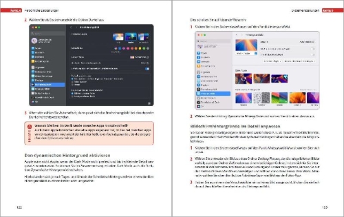 Buchcover und Innenansicht für das Buch: Einstieg in den Mac - aktuell zu macOS Sequoia