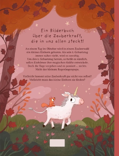 Buchcover und Innenansicht für das Buch: Ein Einhorn namens Oktober