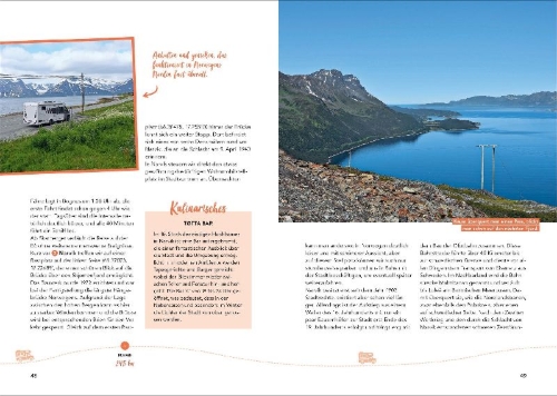 Buchcover und Innenansicht für das Buch: Nordnorwegen mit dem Wohnmobil