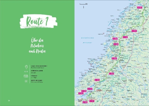 Buchcover und Innenansicht für das Buch: Nordnorwegen mit dem Wohnmobil