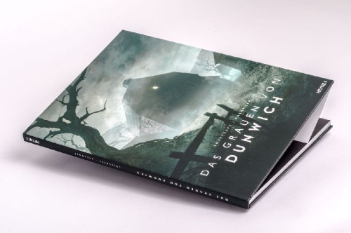Buchcover und Innenansicht für das Buch: The Dunwich Horror illustrated (L'abomination de Dunwich illustrée)