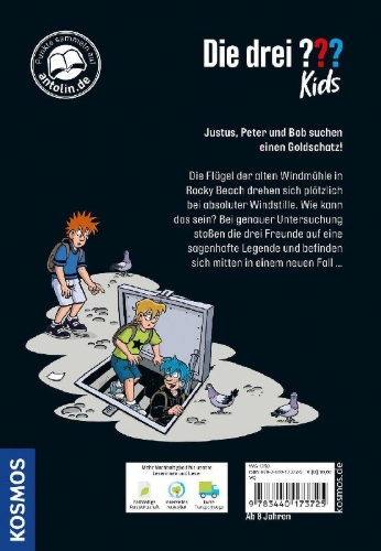 Buchcover und Innenansicht für das Buch: Die drei ??? Kids, 93, Die Geistermühle
