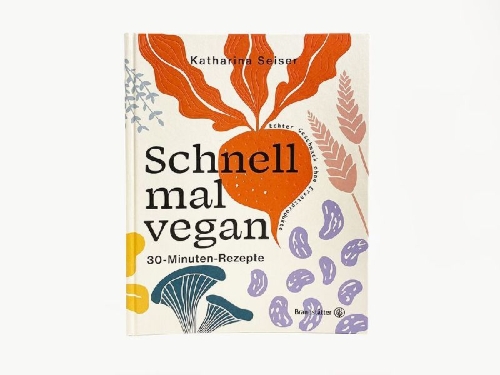 Buchcover und Innenansicht für das Buch: Schnell mal vegan
