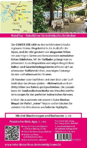 Buchcover und Innenansicht für das Buch: Reise Know-How MeinTrip Comer See