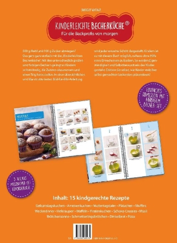 Buchcover und Innenansicht für das Buch: Kinderleichte Becherküche - Für die Backprofis von morgen (Band 1)