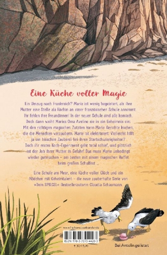 Buchcover und Innenansicht für das Buch: Maries Glücksküche - Die Schule am Meer