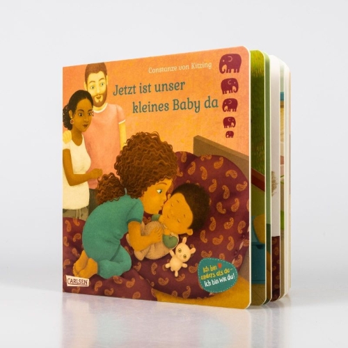 Buchcover und Innenansicht für das Buch: Jetzt ist unser kleines Baby da