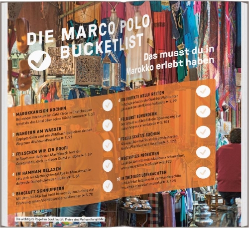 Buchcover und Innenansicht für das Buch: MARCO POLO Reiseführer Marokko