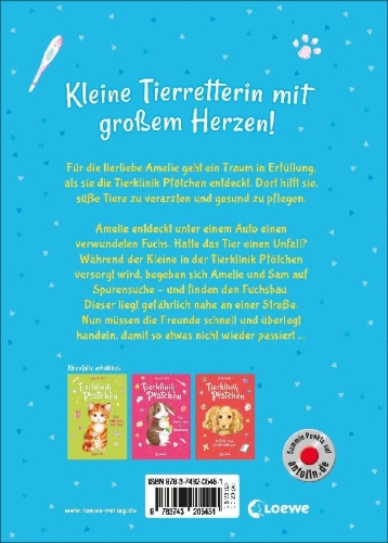 Buchcover und Innenansicht für das Buch: Animal Ark: Fox Cub Danger