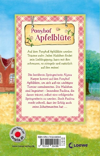 Buchcover und Innenansicht für das Buch: Ponyhof Apfelblüte (Band 14) - Paulinas großer Traum