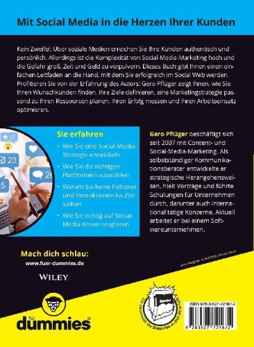 Buchcover und Innenansicht für das Buch: Social-Media-Marketing für Dummies