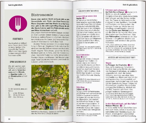 Buchcover und Innenansicht für das Buch: DUMONT direkt Reiseführer Paris
