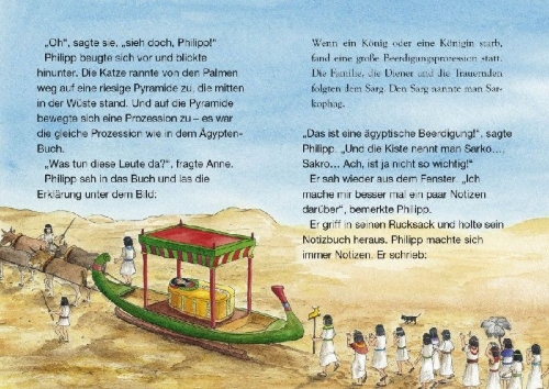 Buchcover und Innenansicht für das Buch: Das magische Baumhaus junior 03 - Die rätselhafte Mumie