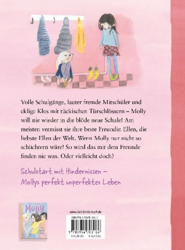 Buchcover und Innenansicht für das Buch: Allerbedste Molly 1: Allerbedste Molly og den nye skole