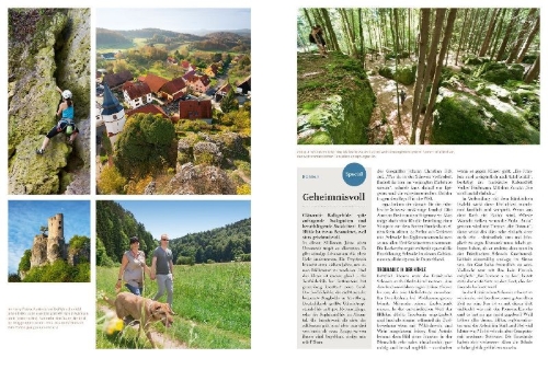 Buchcover und Innenansicht für das Buch: DUMONT Bildatlas Franken