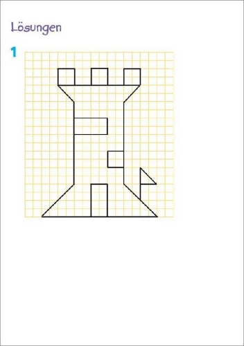 Buchcover und Innenansicht für das Buch: Fit für Mathe 4. Klasse. Mein 5-Minuten-Block