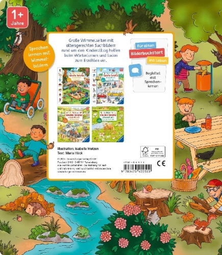 Buchcover und Innenansicht für das Buch: Mein erstes Sachen suchen Wimmelbuch: Meine Welt