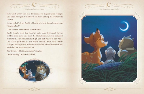 Buchcover und Innenansicht für das Buch: Disney: Das große goldene Buch der Gute-Nacht-Geschichten