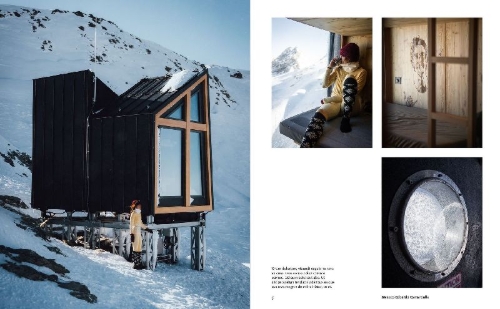 Buchcover und Innenansicht für das Buch: Alpine Zufluchten