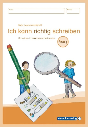 Buchcover und Innenansicht für das Buch: Mein Lupenschreibheft 1 und 2 - Ich kann richtig schreiben -