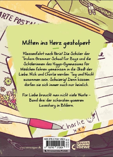 Buchcover und Innenansicht für das Buch: Heartstopper Volume 3 (deutsche Hardcover-Ausgabe)