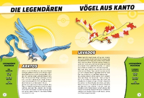 Buchcover und Innenansicht für das Buch: Pokémon - Legendary and Mythical Guidebook: Super Deluxe Edition