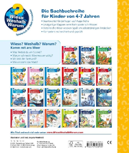 Buchcover und Innenansicht für das Buch: Wieso? Weshalb? Warum?, Band 17: Komm mit ans Meer