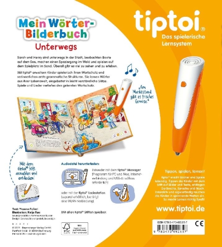 Buchcover und Innenansicht für das Buch: tiptoi® Mein Wörter-Bilderbuch Unterwegs