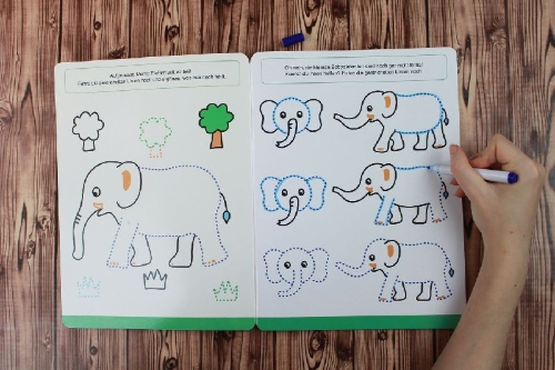 Buchcover und Innenansicht für das Buch: J'apprends à dessiner