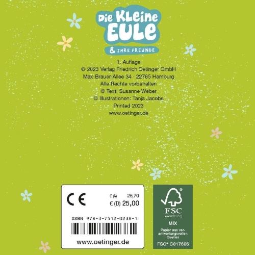 Buchcover und Innenansicht für das Buch: Die kleine Eule. Mein großer Bücherschatz