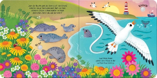 Buchcover und Innenansicht für das Buch: Klänge der Natur: Was hörst du am Meer?