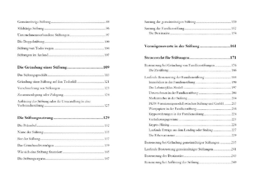 Buchcover und Innenansicht für das Buch: Das große Handbuch der Stiftungen