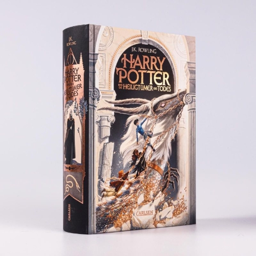 Buchcover und Innenansicht für das Buch: Harry Potter and the Deathly Hallows