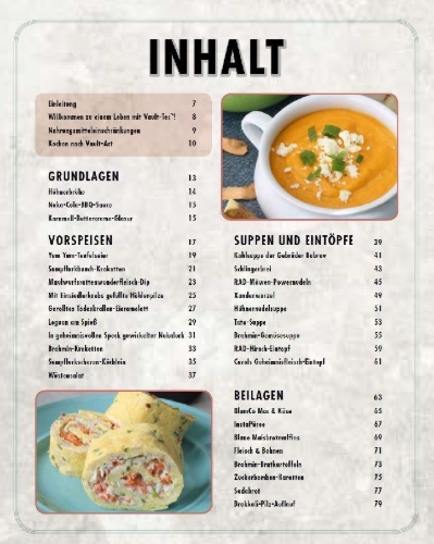 Buchcover und Innenansicht für das Buch: Fallout: The Vault Dweller's Official Cookbook