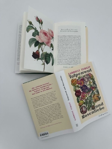 Buchcover und Innenansicht für das Buch: Tulpenwut und Rosenliebe
