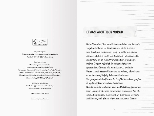 Buchcover und Innenansicht für das Buch: Sherlock & You, Band 4 - Das Rätsel um das geheimnisvolle Buch