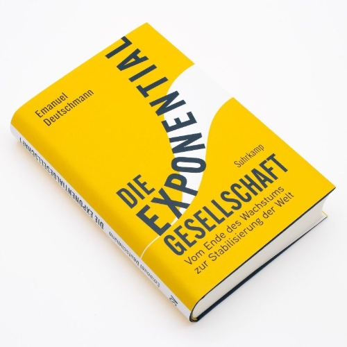 Buchcover und Innenansicht für das Buch: Die Exponentialgesellschaft