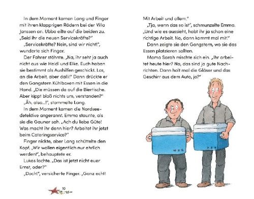 Buchcover und Innenansicht für das Buch: Die Nordseedetektive (Band 14) - Ehrliche Gangster