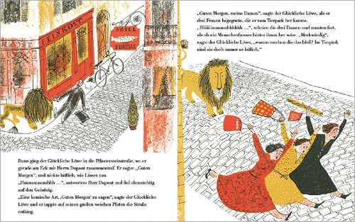 Buchcover und Innenansicht für das Buch: Der Glückliche Löwe (Pappbilderbuch)