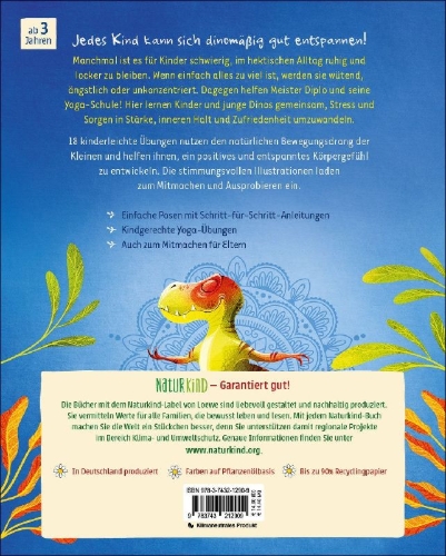 Buchcover und Innenansicht für das Buch: Dino Yoga