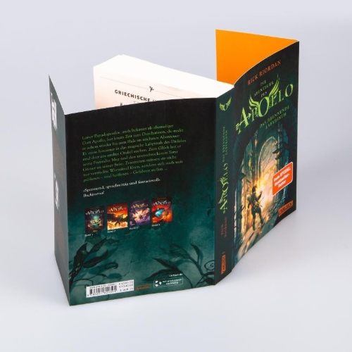Buchcover und Innenansicht für das Buch: The Trials of Apollo, Book 1: The Burning Maze
