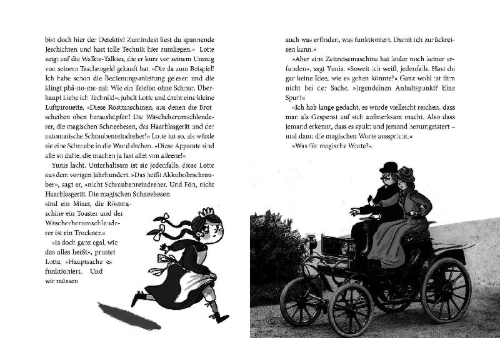 Buchcover und Innenansicht für das Buch: Gespensterzentrale. Das Rätsel der Zeitreise
