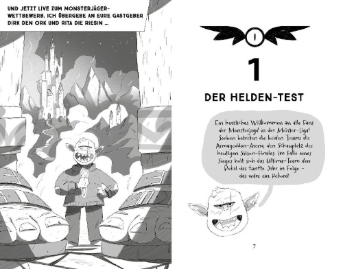 Buchcover und Innenansicht für das Buch: Dungeon Runners - Level 1: Hero Trail