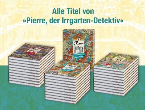 Buchcover und Innenansicht für das Buch: Pierre the Maze Detective: The Curious Case of the Castle in the Sky