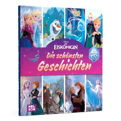 Buchcover und Innenansicht für das Buch: Disney Die Eiskönigin: 10 Jahre Eiskönigin: Die schönsten Geschichten zum Vorlesen