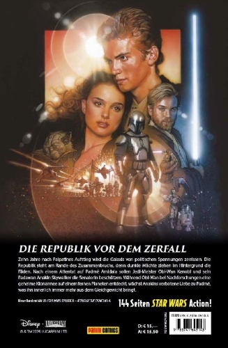 Buchcover und Innenansicht für das Buch: US-Star Wars: Episode II - Azzack of the Clons #1-#4