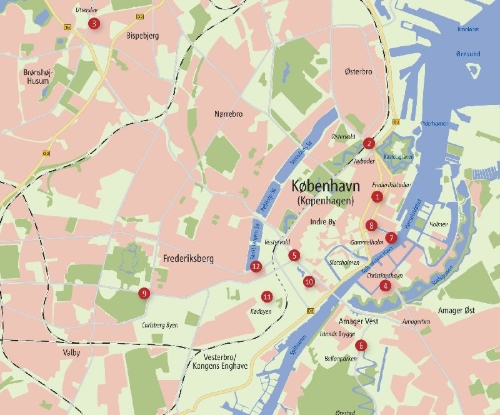 Buchcover und Innenansicht für das Buch: Zu Fuß durch Kopenhagen