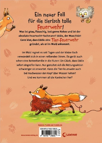 Buchcover und Innenansicht für das Buch: Die Tier-Feuerwehr (Band 3) - Ein Bär auf dünnem Eis